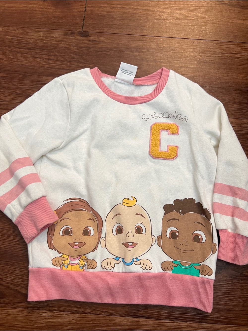 Target Pink and White CoComelon Crewneck Sweatshirtt